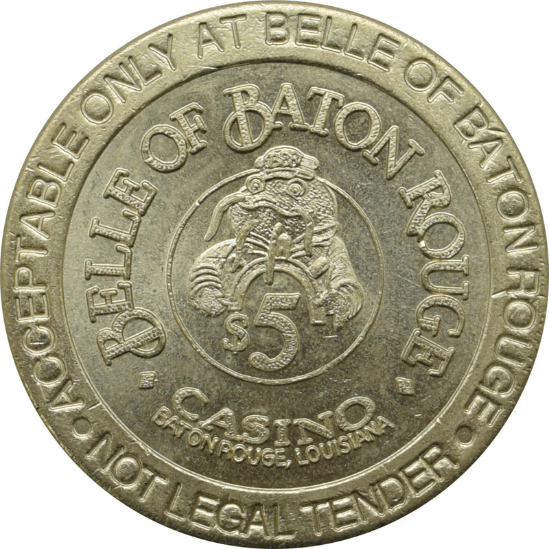 Belle of Baton Rouge Casino Baton Rouge Louisiana $5 Token
