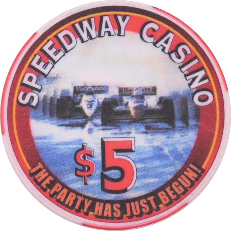 Speedway Casino Las Vegas Nevada $5 Ceramic Chip 2002