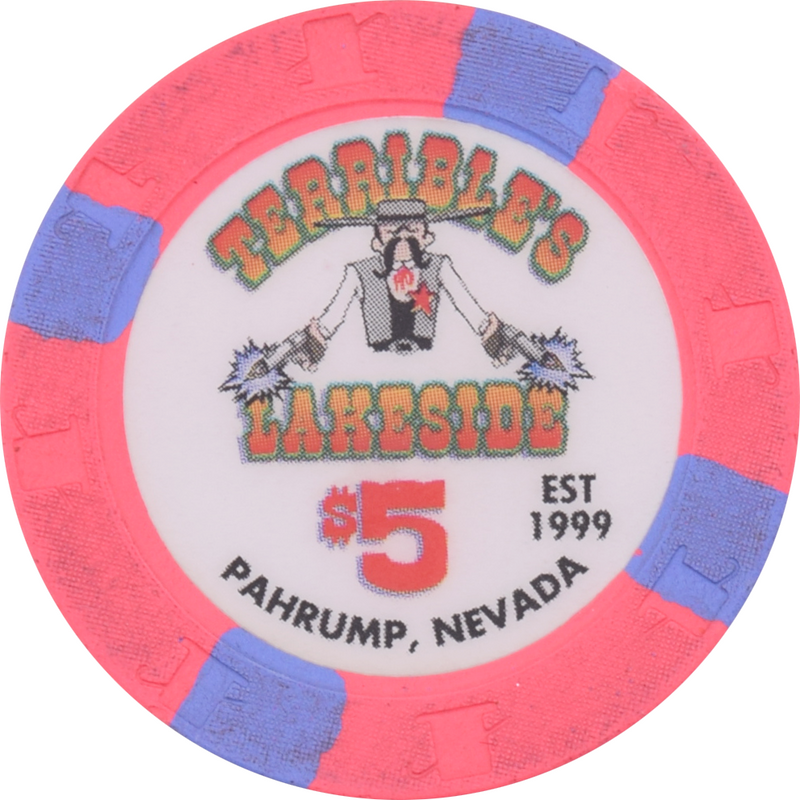 Terrible's Lakeside Casino Pahrump Nevada $5 Chip 1999