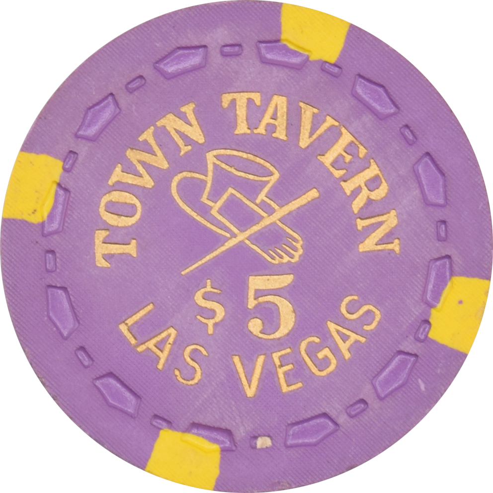 Town Tavern Casino Las Vegas Nevada $5 Chip 1958