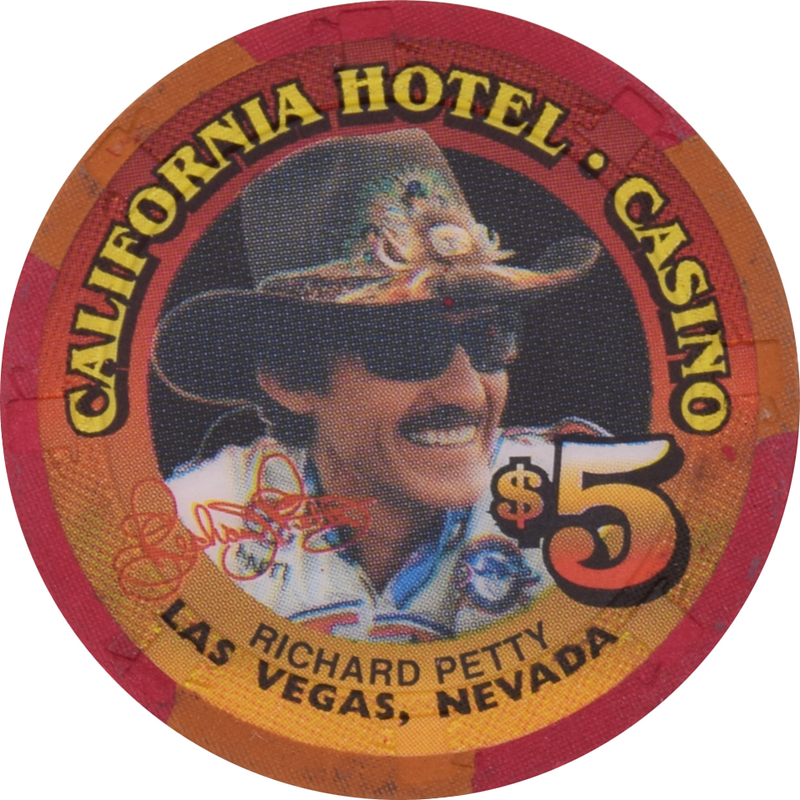 California Hotel Casino Las Vegas Nevada $5 Richard Petty Chip 1998
