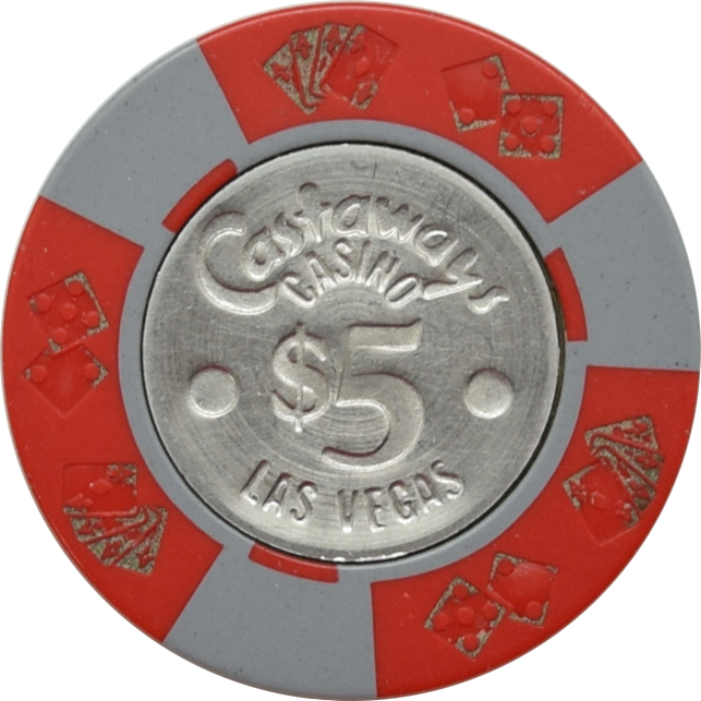 Castaways Casino Las Vegas Nevada $5 Chip 1980s Incused