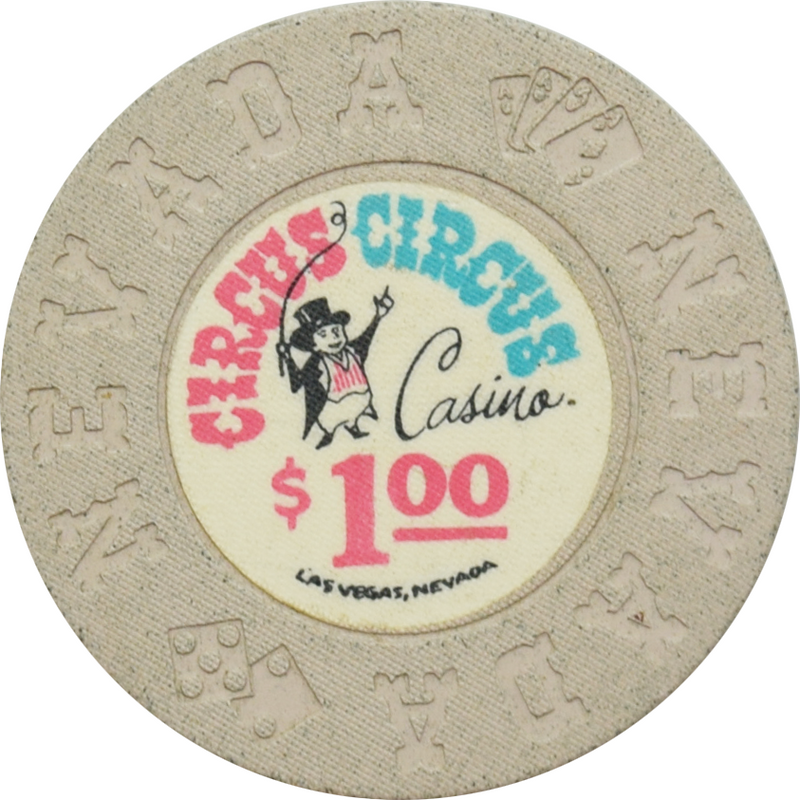 Circus Circus Casino Las Vegas Nevada $1 Chip 1968