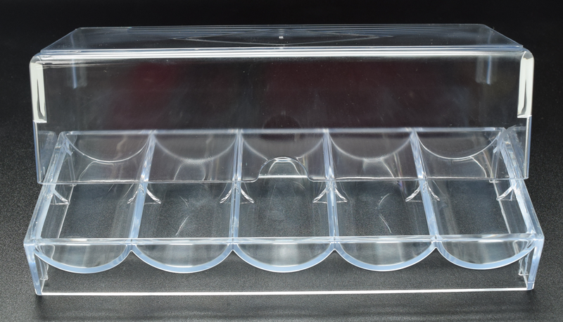 Clear Plastic Tray for 100 chips with Cover