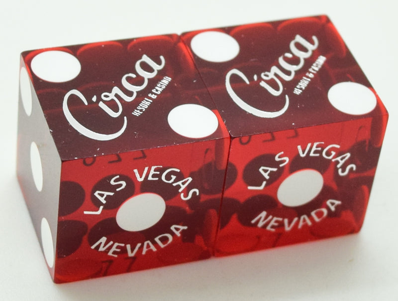 Circa Casino Las Vegas Nevada Matching Number Used Pair of Dice