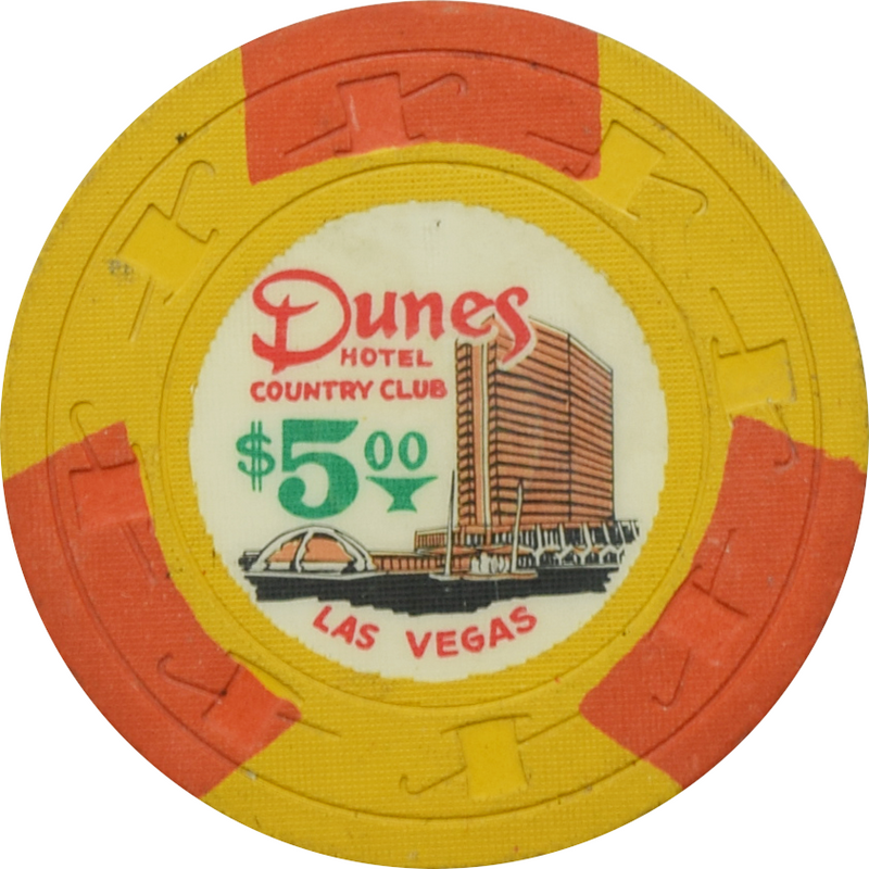 Dunes Casino Las Vegas Nevada $5 Chip 1965