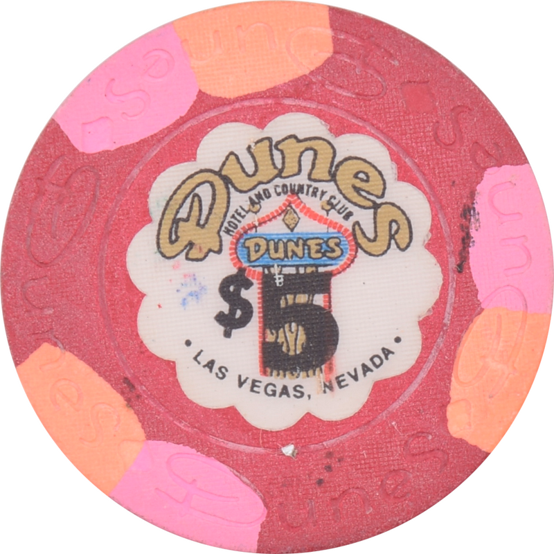 Dunes Casino Las Vegas Nevada $5 Chip 1983