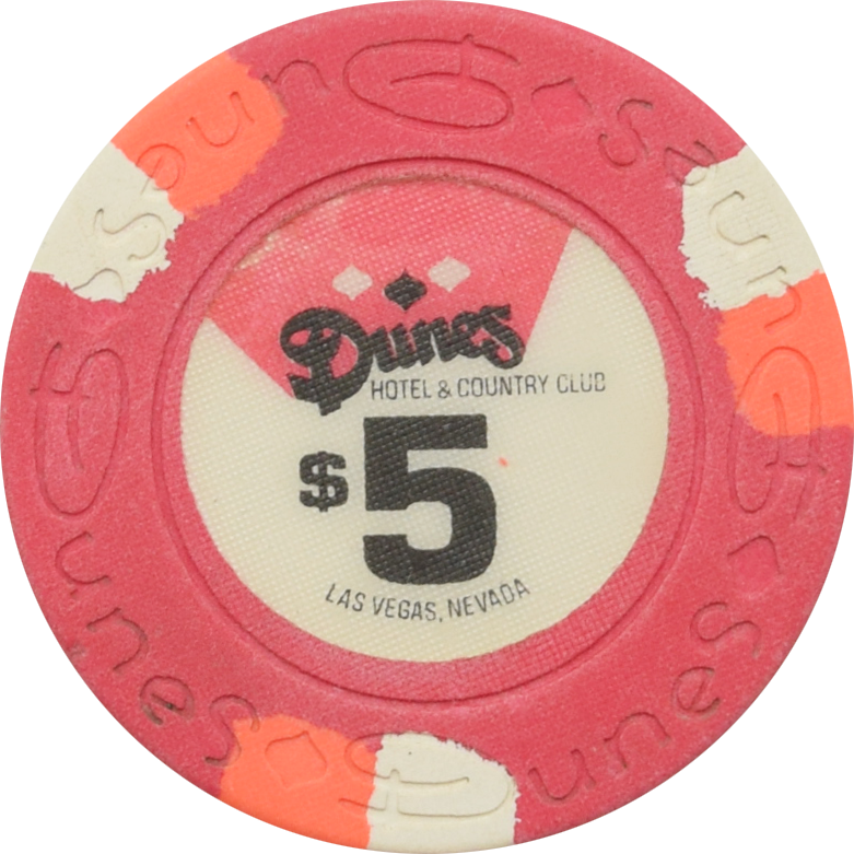 Dunes Casino Las Vegas Nevada $5 Chip 1960s