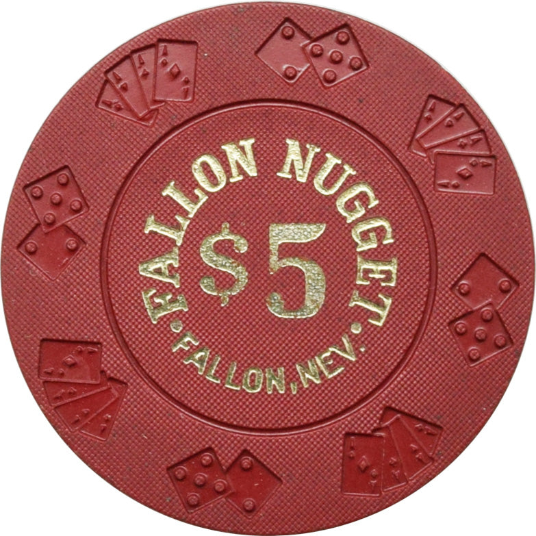 Fallon Nugget Casino Fallon Nevada $5 Chip 1970