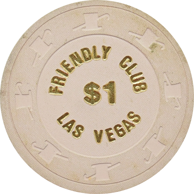 Friendly Club Casino Las Vegas Nevada $1 Chip 1980