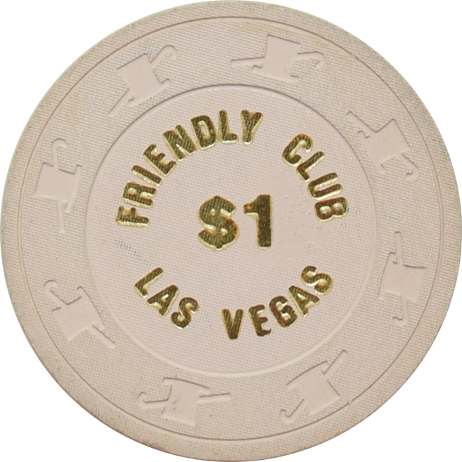Friendly Club Casino Las Vegas Nevada $1 Chip 1980
