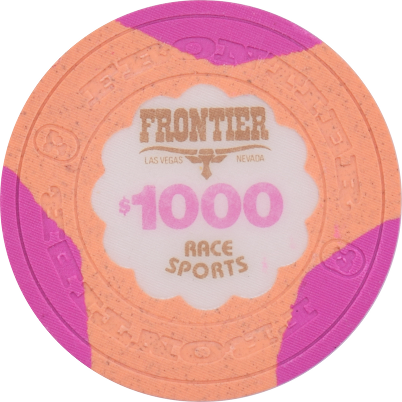 Frontier Casino Las Vegas Nevada $1000 Race Sports Chip 1980s