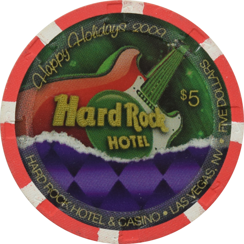 Hard Rock Casino Las Vegas Nevada $5 Christmas Chip 2009