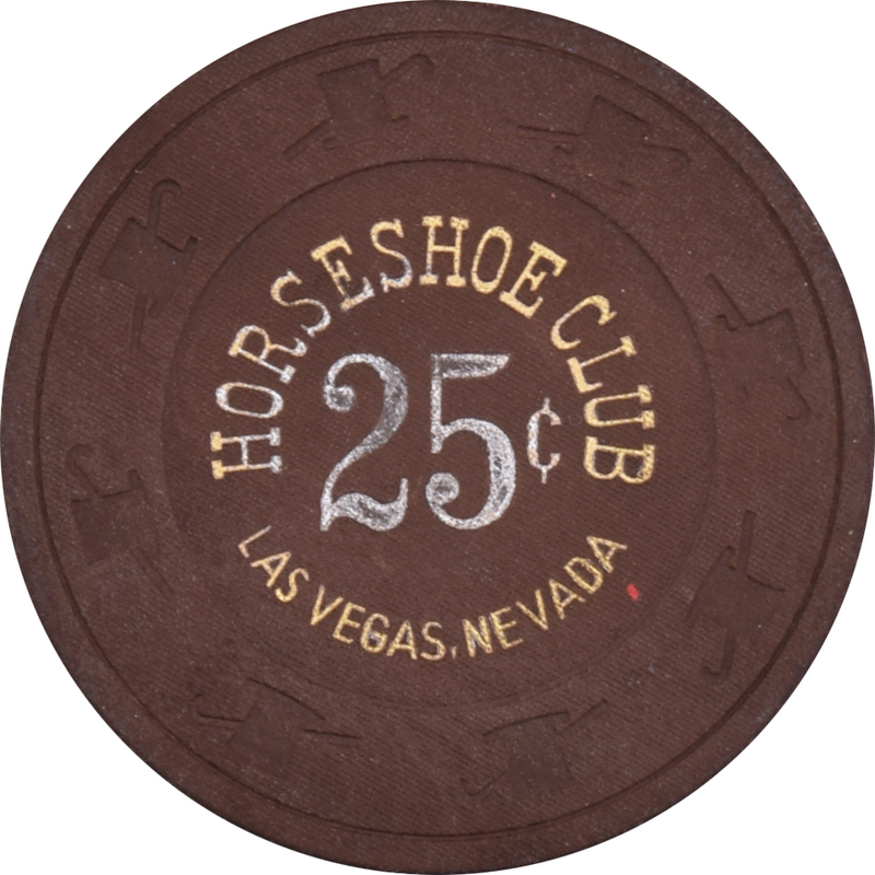 Horseshoe Club Casino Las Vegas Nevada 25 Cent Chip 1980s