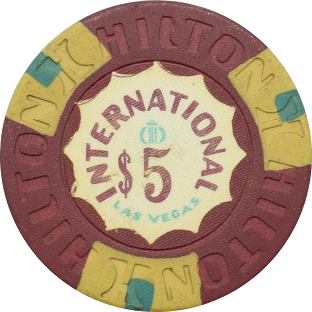 Hilton International Casino Las Vegas Nevada $5 Chip 1970