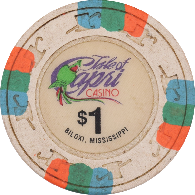 Isle of Capri Casino Biloxi Mississippi $1 Chip