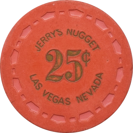 Jerry's Nugget Casino North Las Vegas Nevada 25 Cent Chip 1964