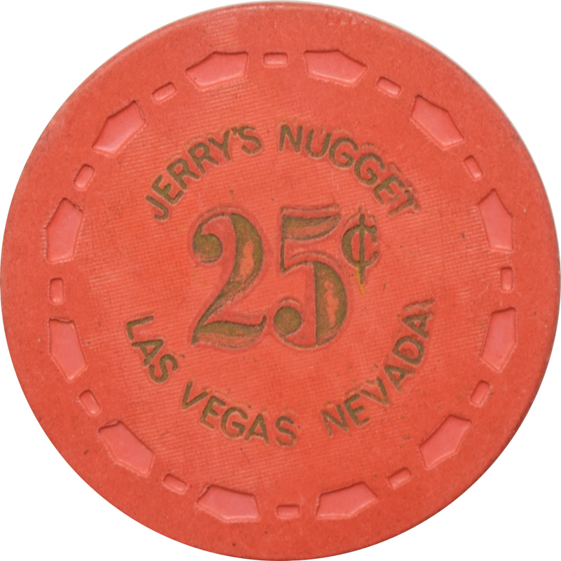 Jerry's Nugget Casino North Las Vegas Nevada 25 Cent Chip 1964