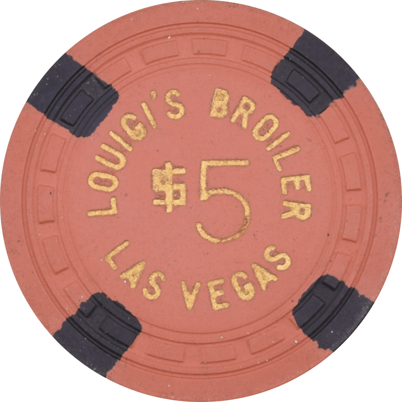 Louigi's Broiler Casino Las Vegas Nevada $5 Chip 1950s