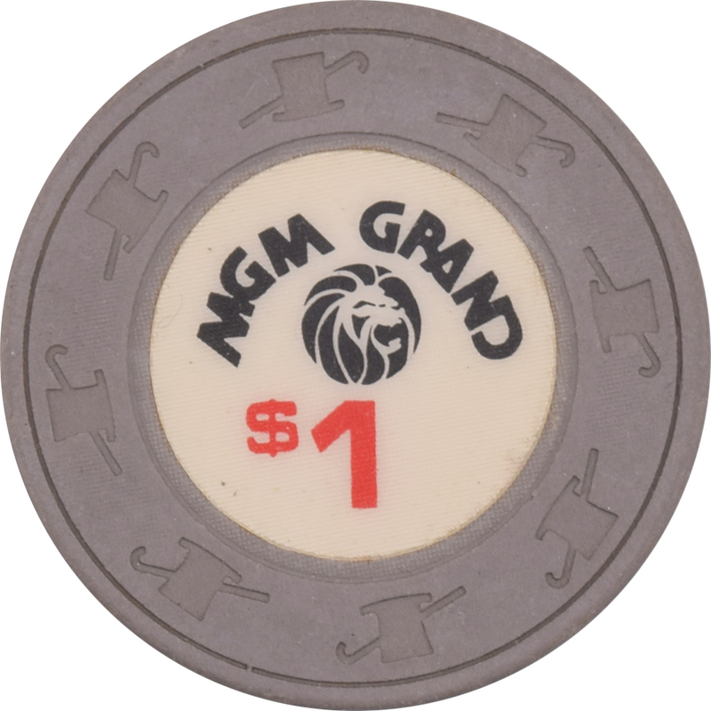MGM Grand Casino Las Vegas Nevada $1 Chip 1980s