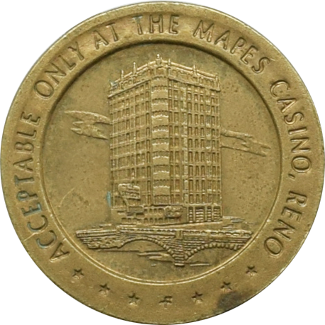 Mapes Casino Reno 50 Cent Gaming Token 1967