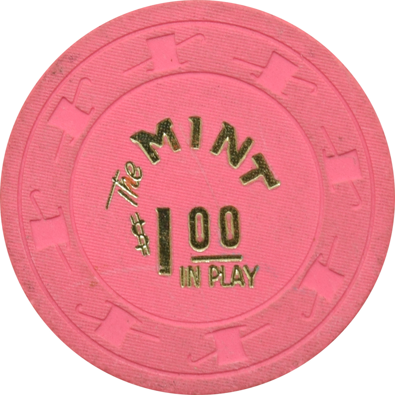The Mint Casino Las Vegas Nevada $1 Pink Chip 1980s
