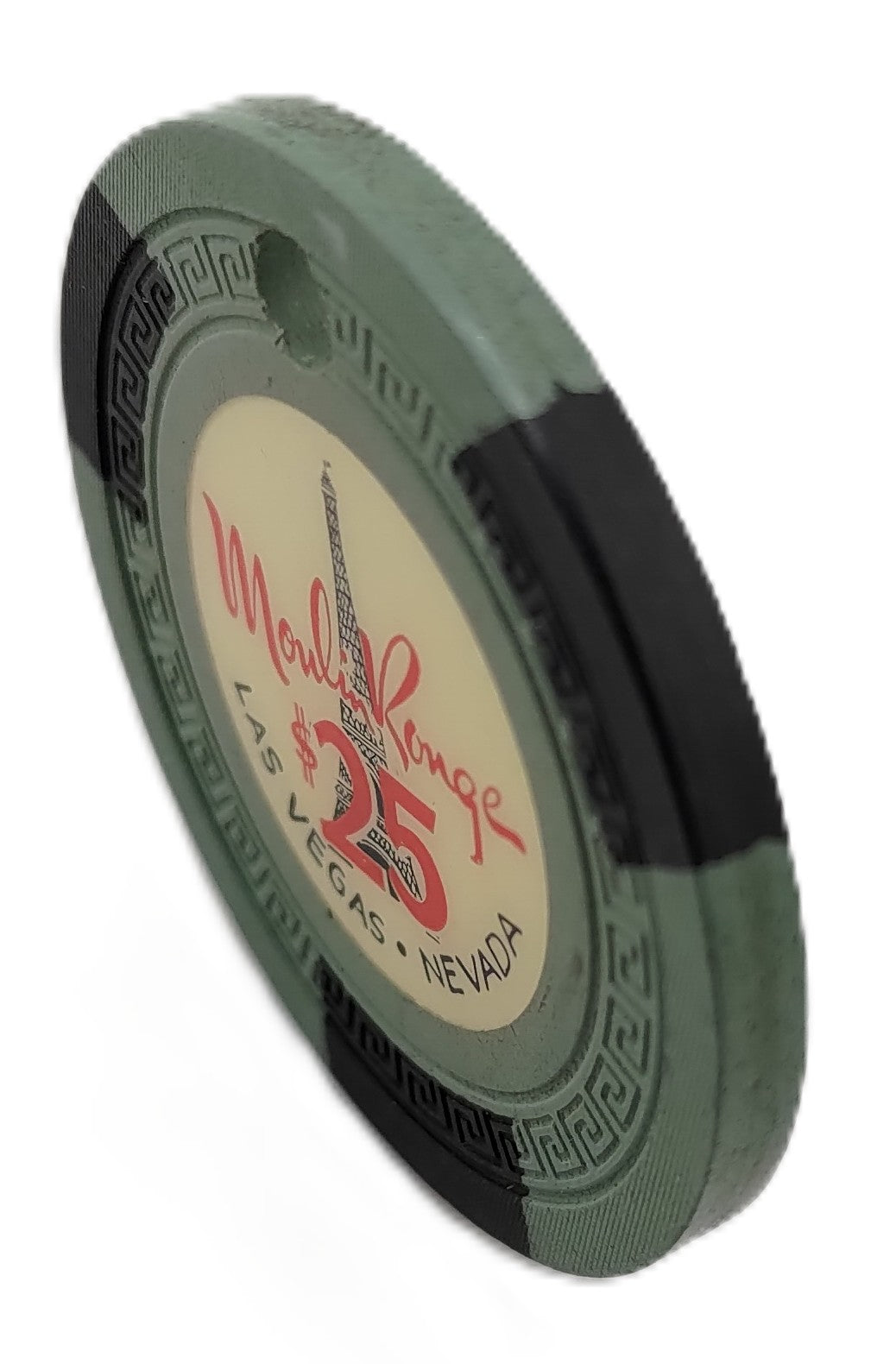 Moulin Rouge Casino Las Vegas Nevada Cancelled $25 Eiffel Tower Chip 1955