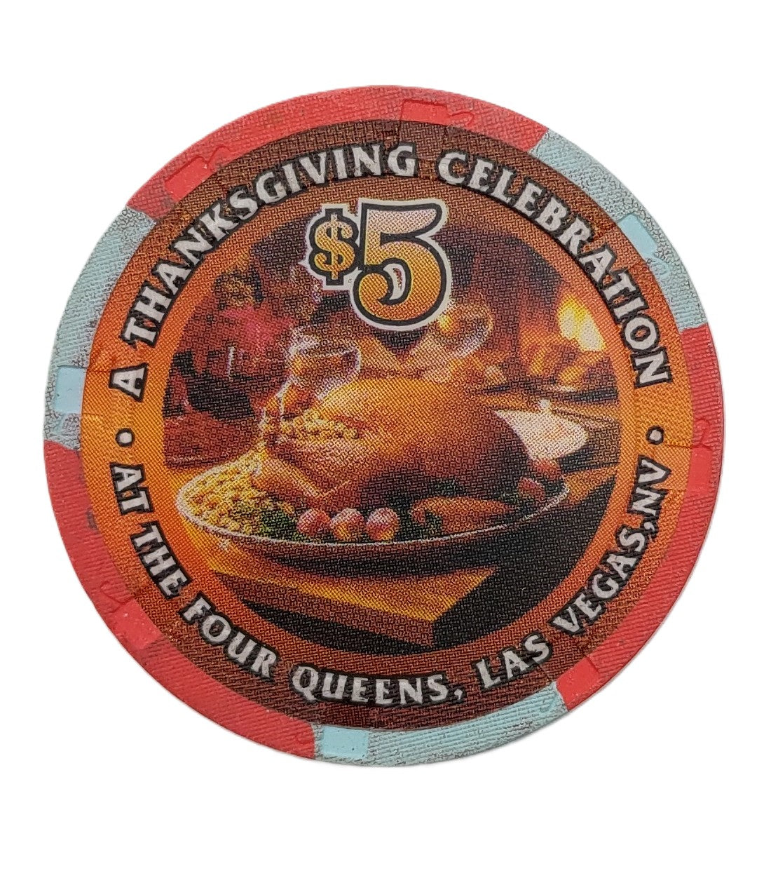 Four Queens Casino Las Vegas $5 Chip Thanksgiving 1997