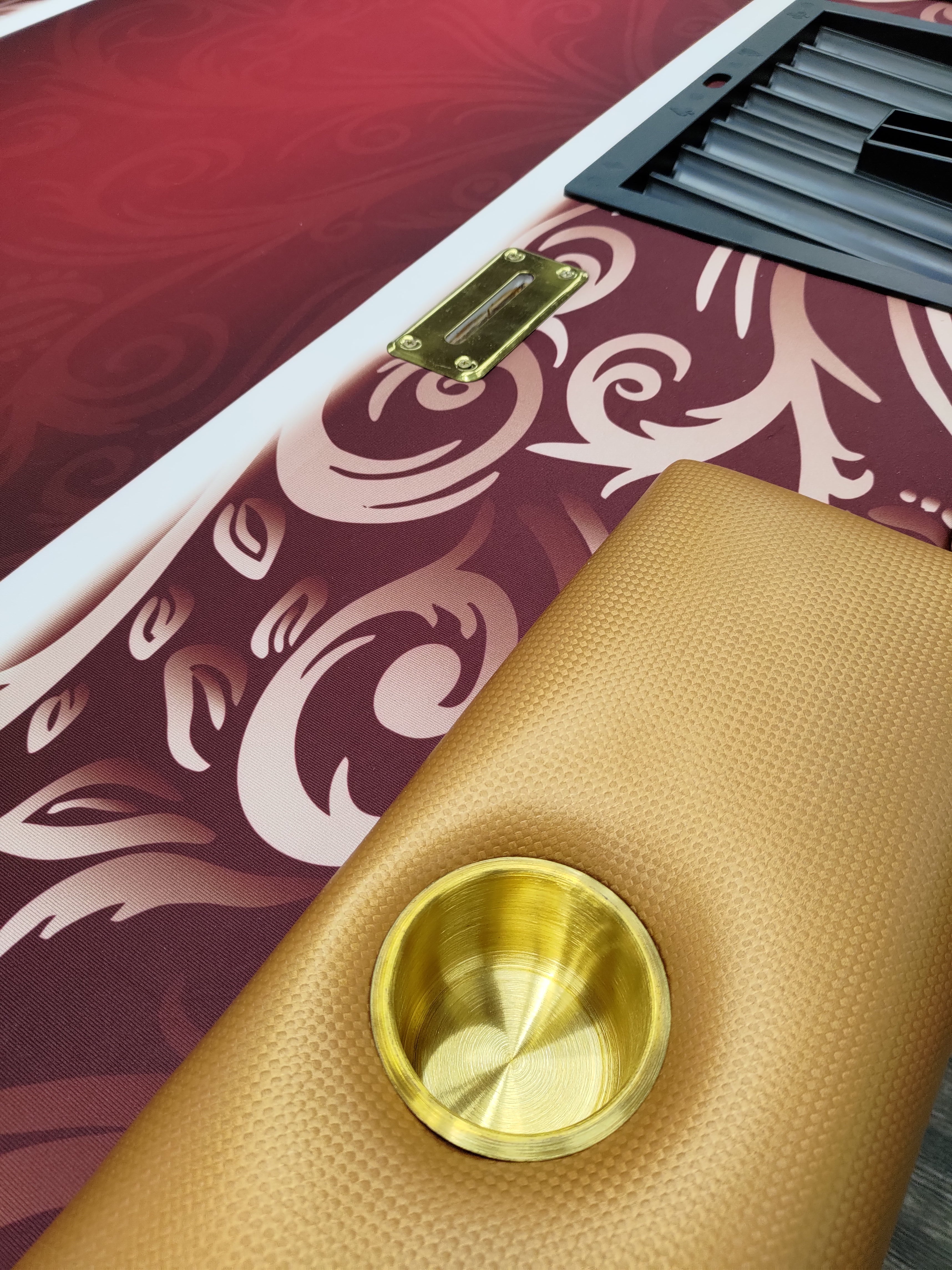 100" Refurbished Casino Poker Table with Dealer Position and Pedestal Legs