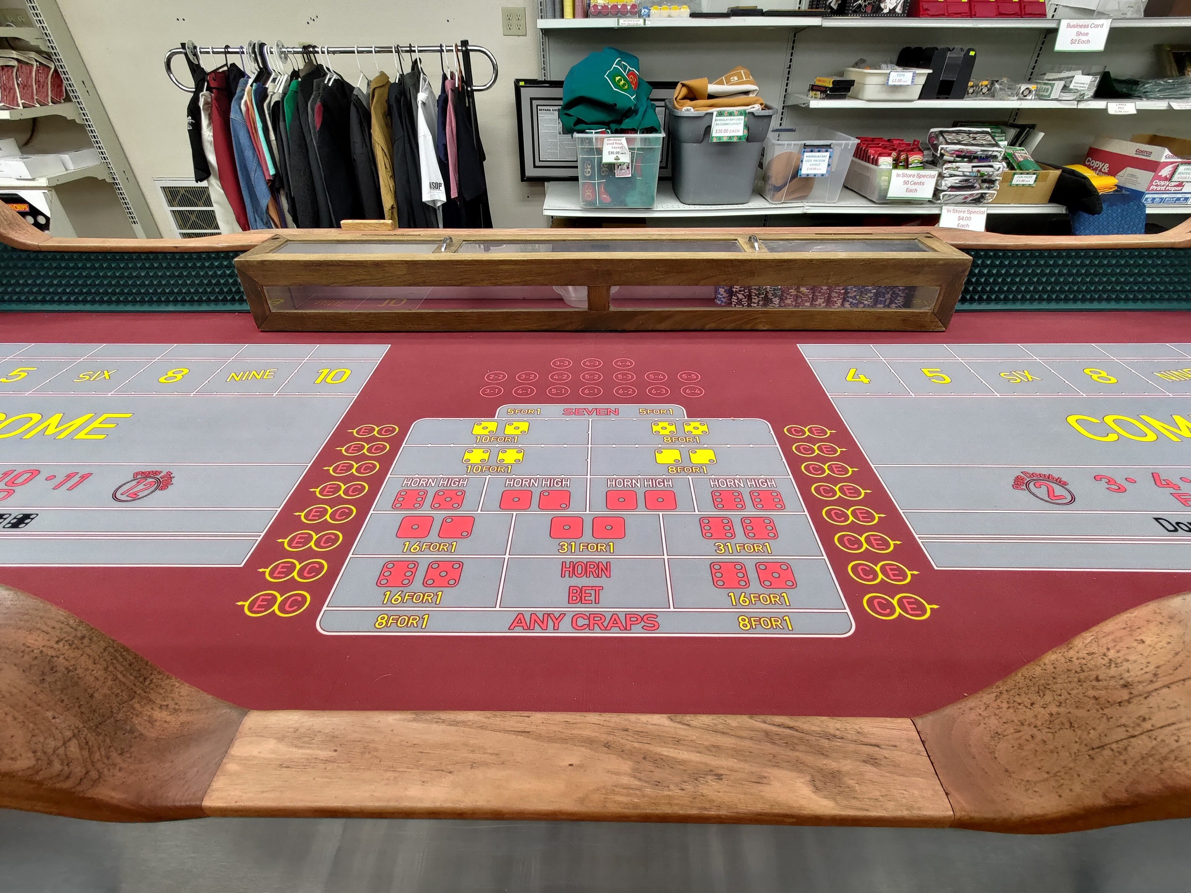 Refurbished Nevada Palace Casino Las Vegas 14ft Craps Table