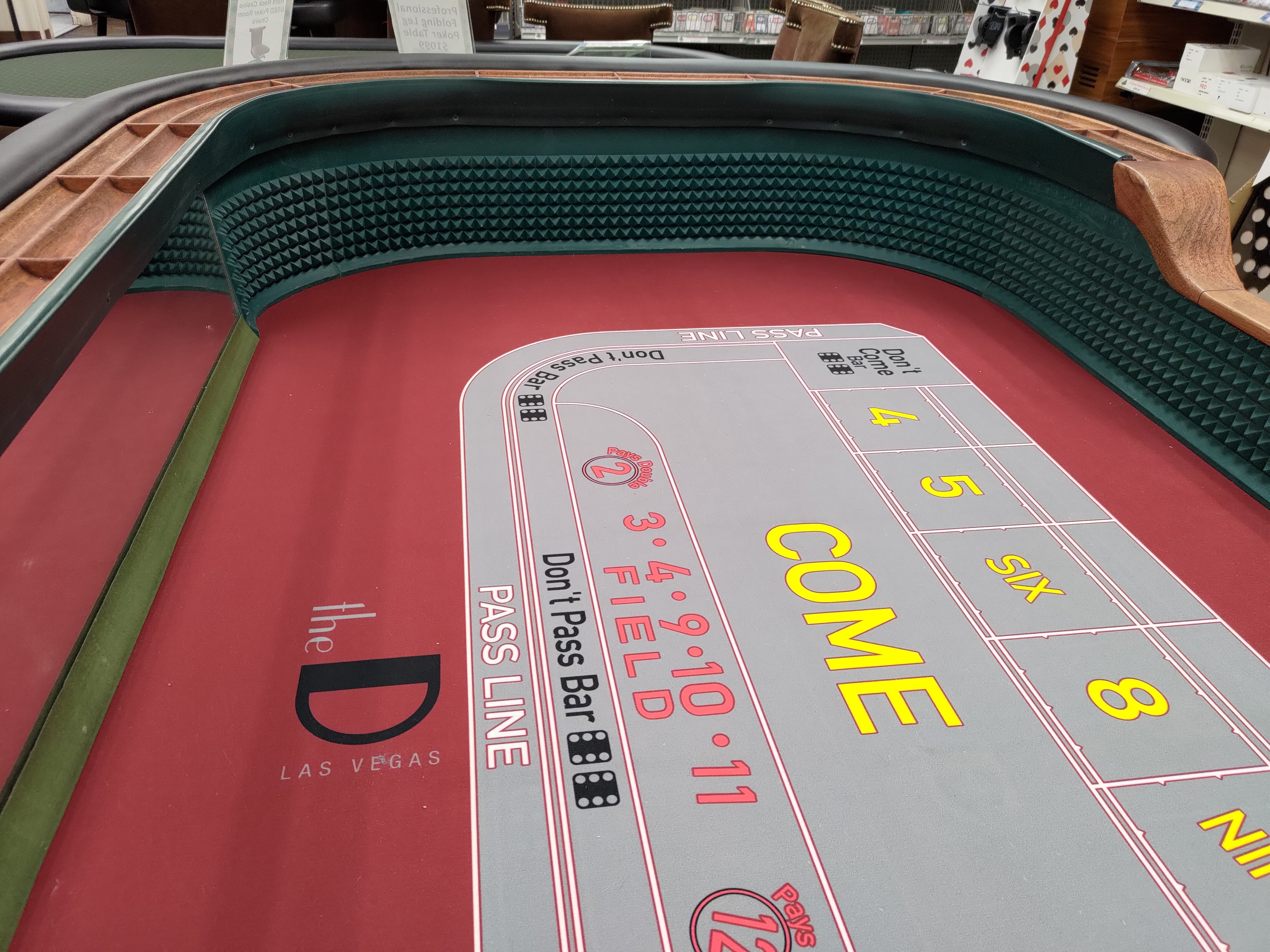 Refurbished Nevada Palace Casino Las Vegas 14ft Craps Table