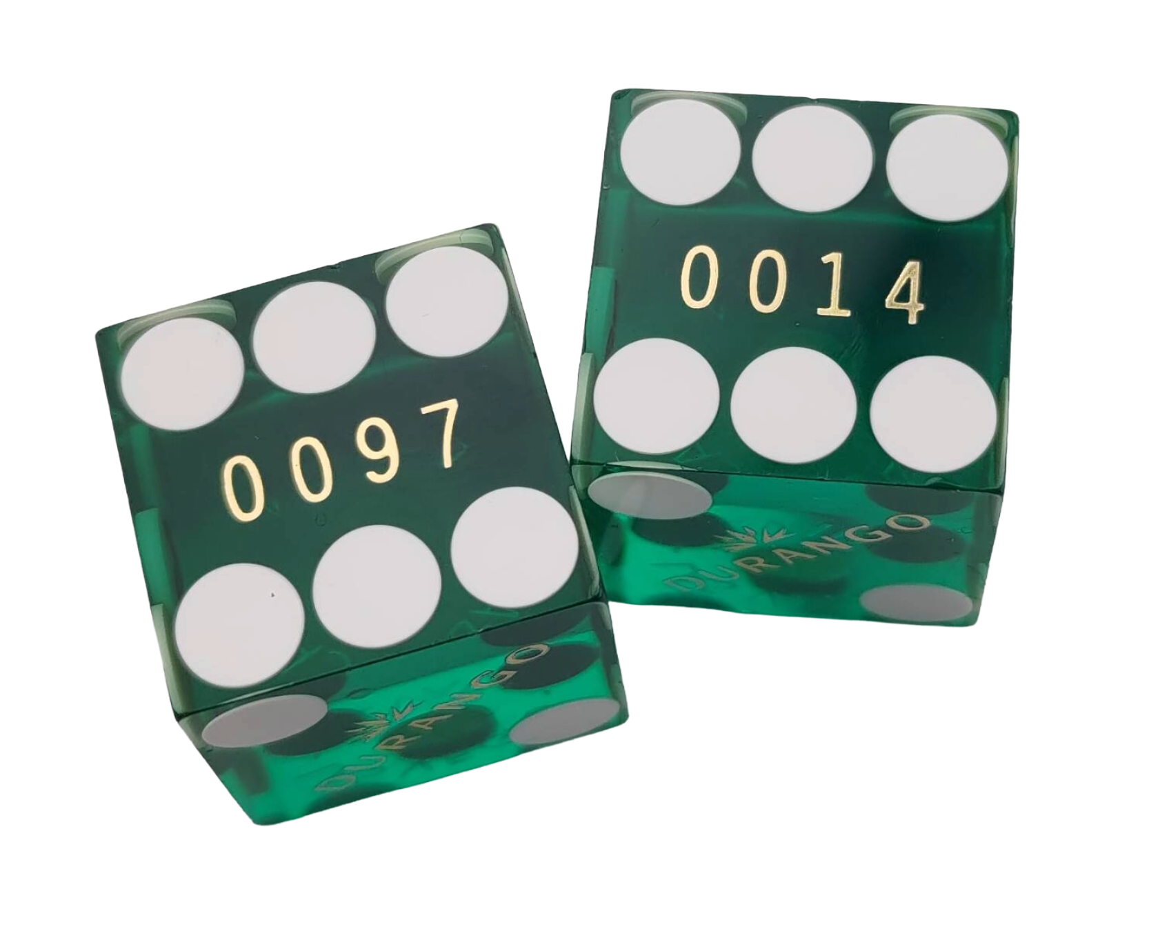 Durango Casino Las Vegas Pair of Used Green Dice