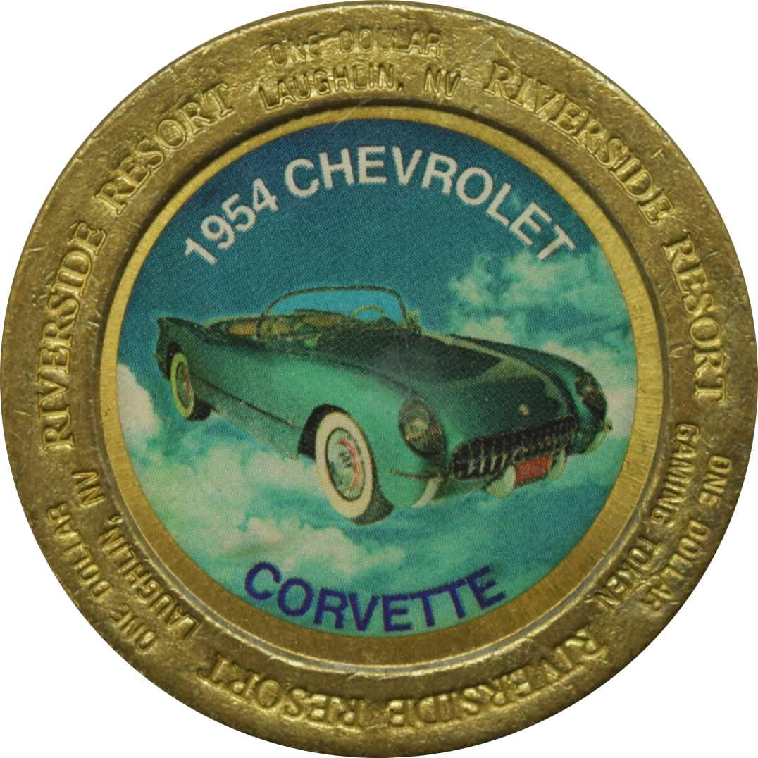 Riverside Hotel / Casino Reno Nevada $1 1954 Corvette Token 1996