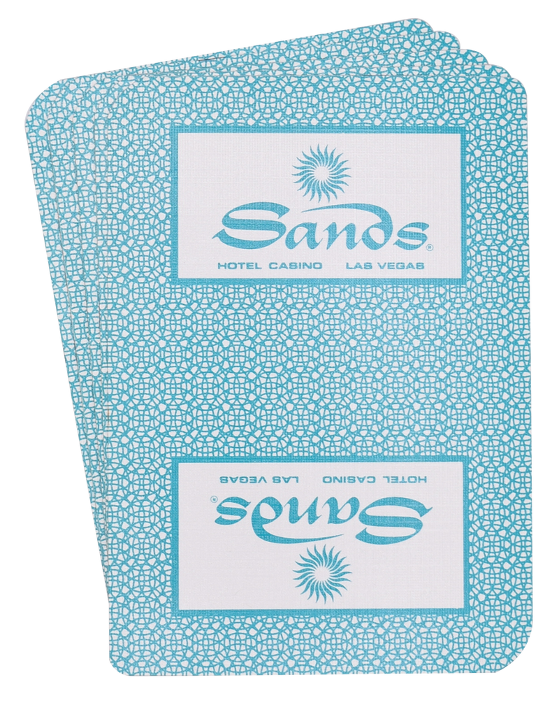 Sands Casino Las Vegas Teal Playing Card Used Deck