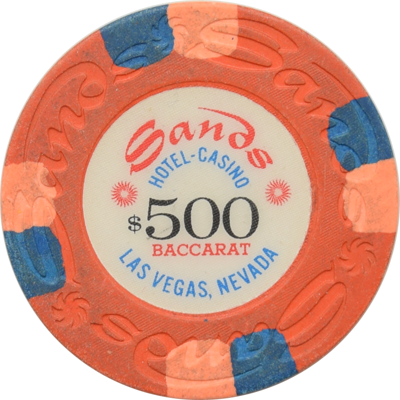 Sands Casino Las Vegas Nevada $500 Baccarat Chip 1970s