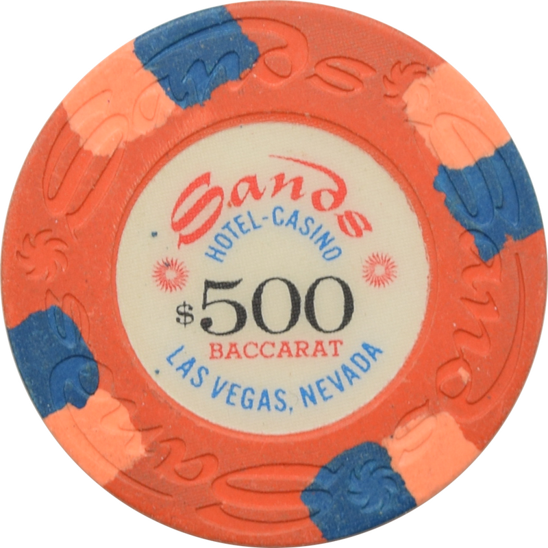 Sands Casino Las Vegas Nevada $500 Baccarat Chip 1970s