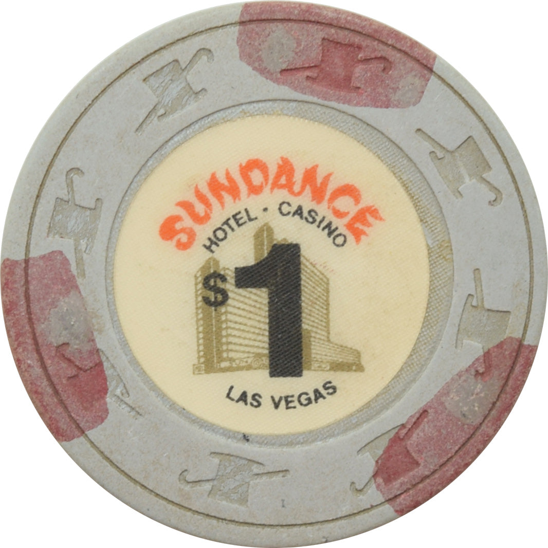 Sundance Casino Las Vegas Nevada $1 H&C Mold Chip 1980