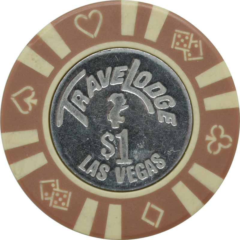 Travelodge Casino Las Vegas Nevada $1 Smooth Coin Chip 1984