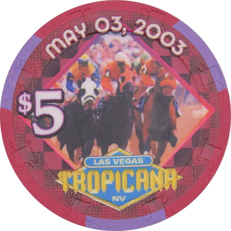 Tropicana Casino Las Vegas Nevada $5 Big Race Day Chip 2003