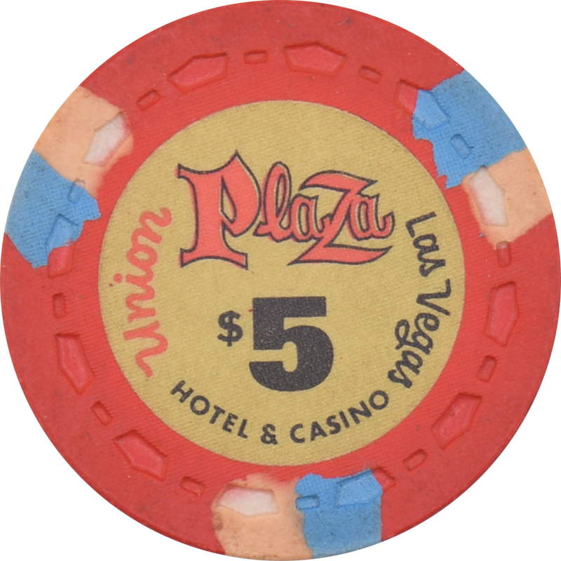 Union Plaza Casino Las Vegas Nevada $5 Chip 1971