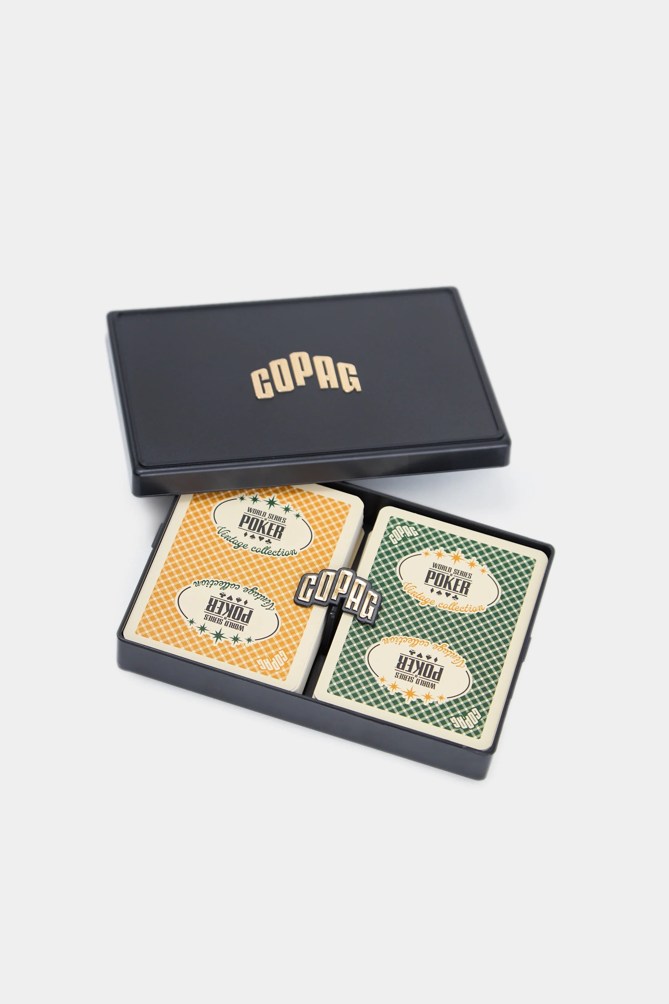 Copag Vintage WSOP Poker Size Jumbo Index Green/Gold Double Deck Set