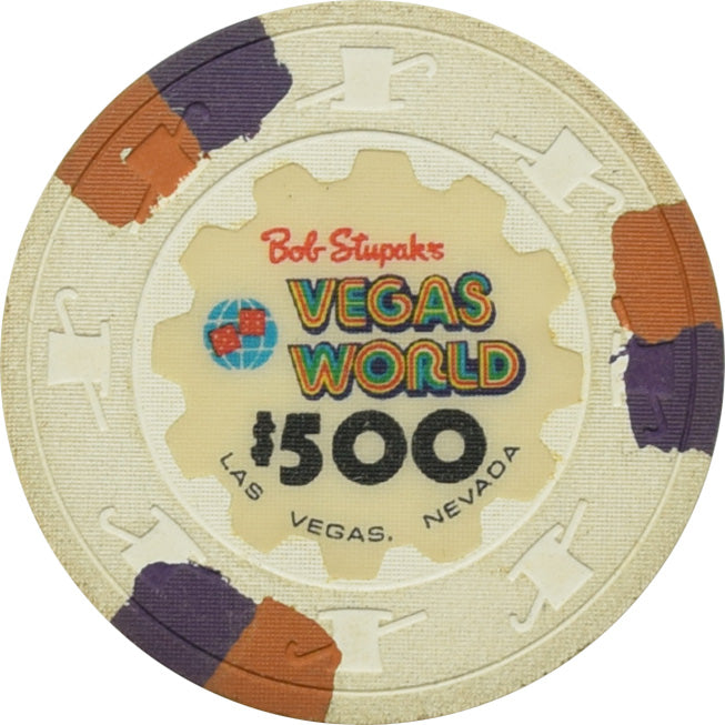 Vegas World Casino Las Vegas Nevada $500 Chip 1980s