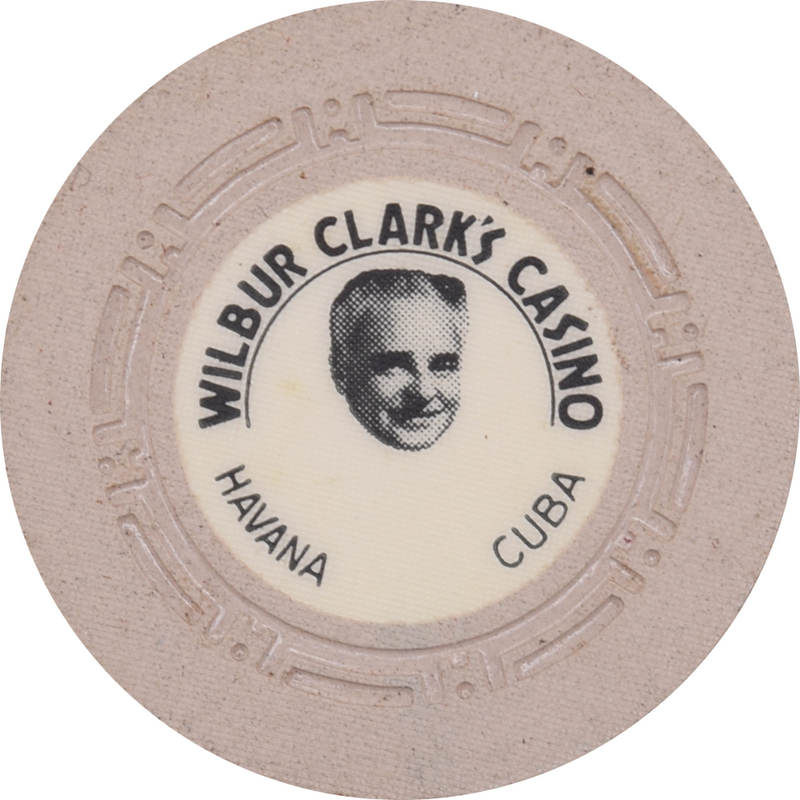 Wilbur Clark's Casino Havana Cuba Biege H.C.E Chip