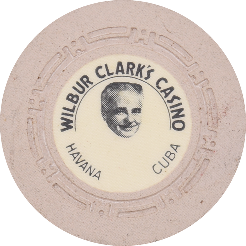Wilbur Clark's Casino Havana Cuba Biege H.C.E Chip