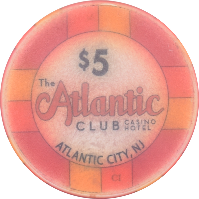 Atlantic Club Casino Hotel New Jersey $5 Chip