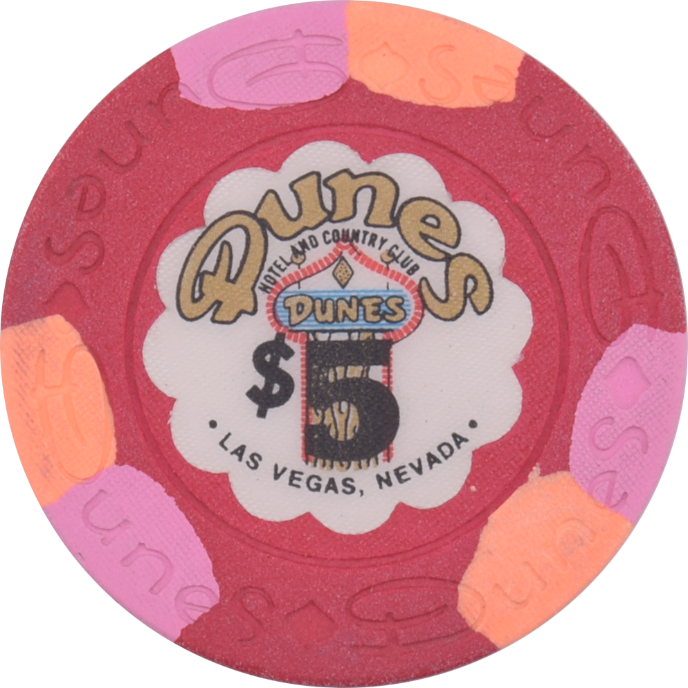 Dunes Casino Las Vegas Nevada $5 Chip 1983