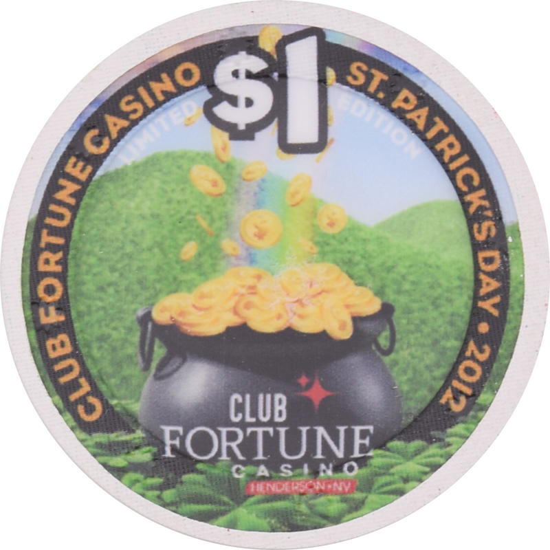 Club Fortune Henderson Nevada $1 St. Patrick's Day Chip 2012