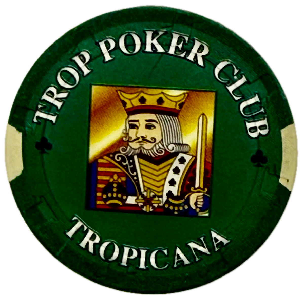 Tropicana Casino Atlantic City NJ Dk Green NCV Poker Club Chip