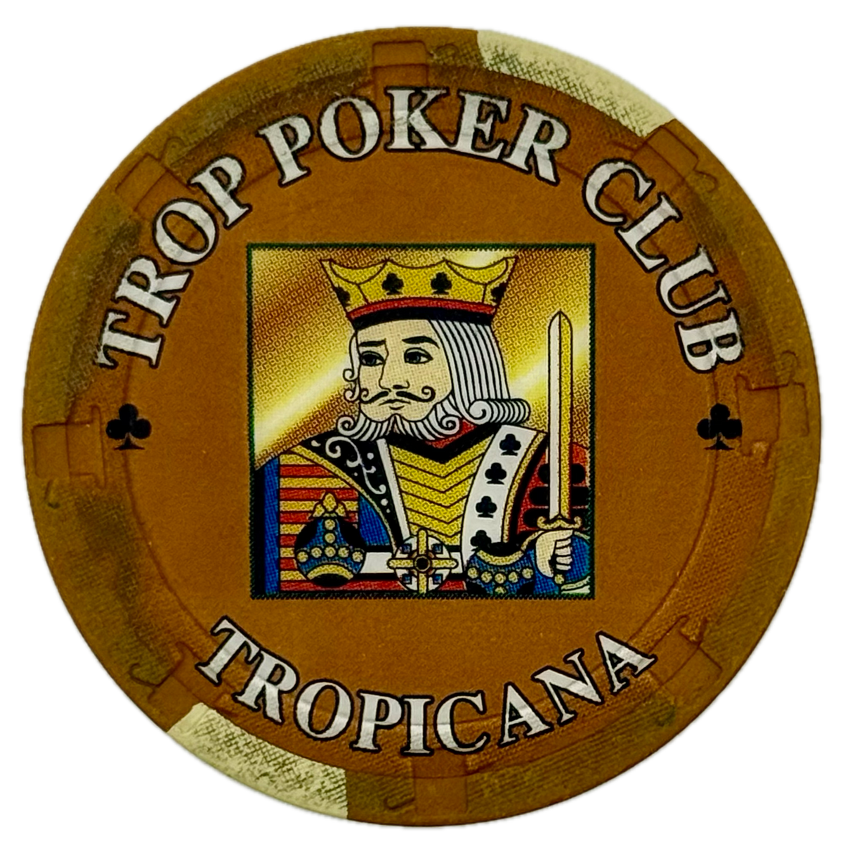 Tropicana Casino Atlantic City NJ Brown NCV Poker Club Chip