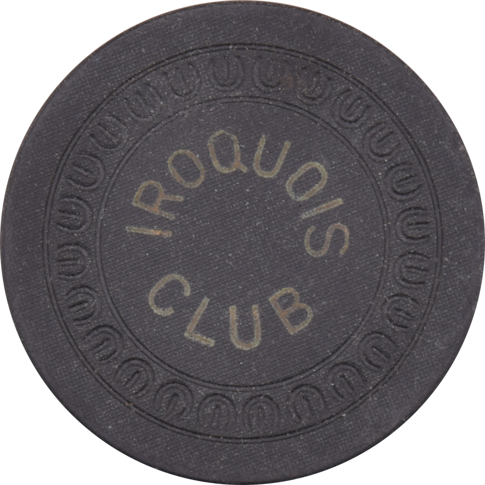 Iroquois Club Illegal Casino Louisville Kentucky Black Chip